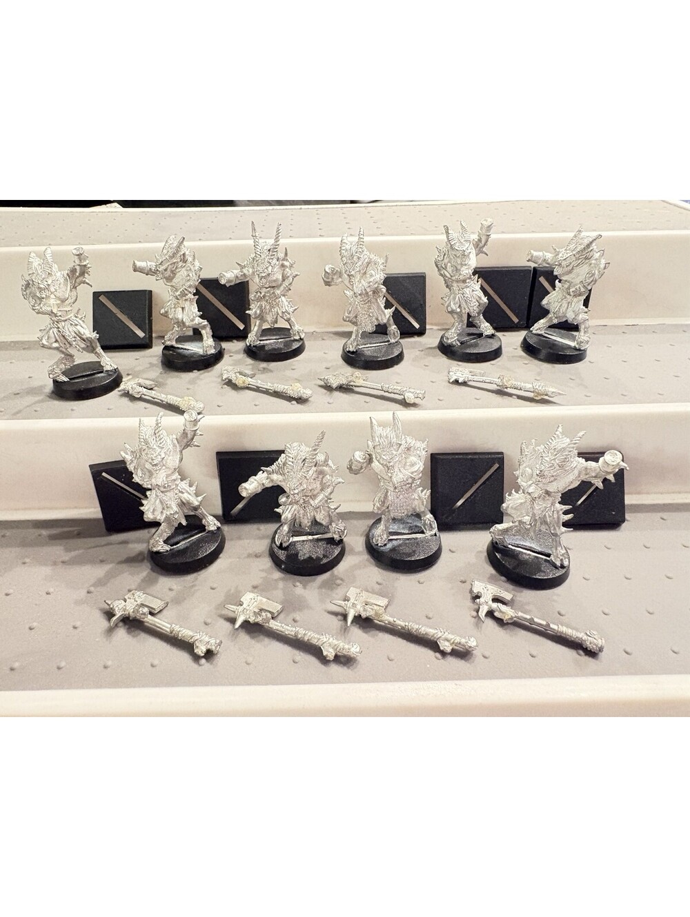 1992 Warhammer 40k CHAOS DAEMONS BLOODLETTERS OF KHORNE x10 metal OOP Unpainted